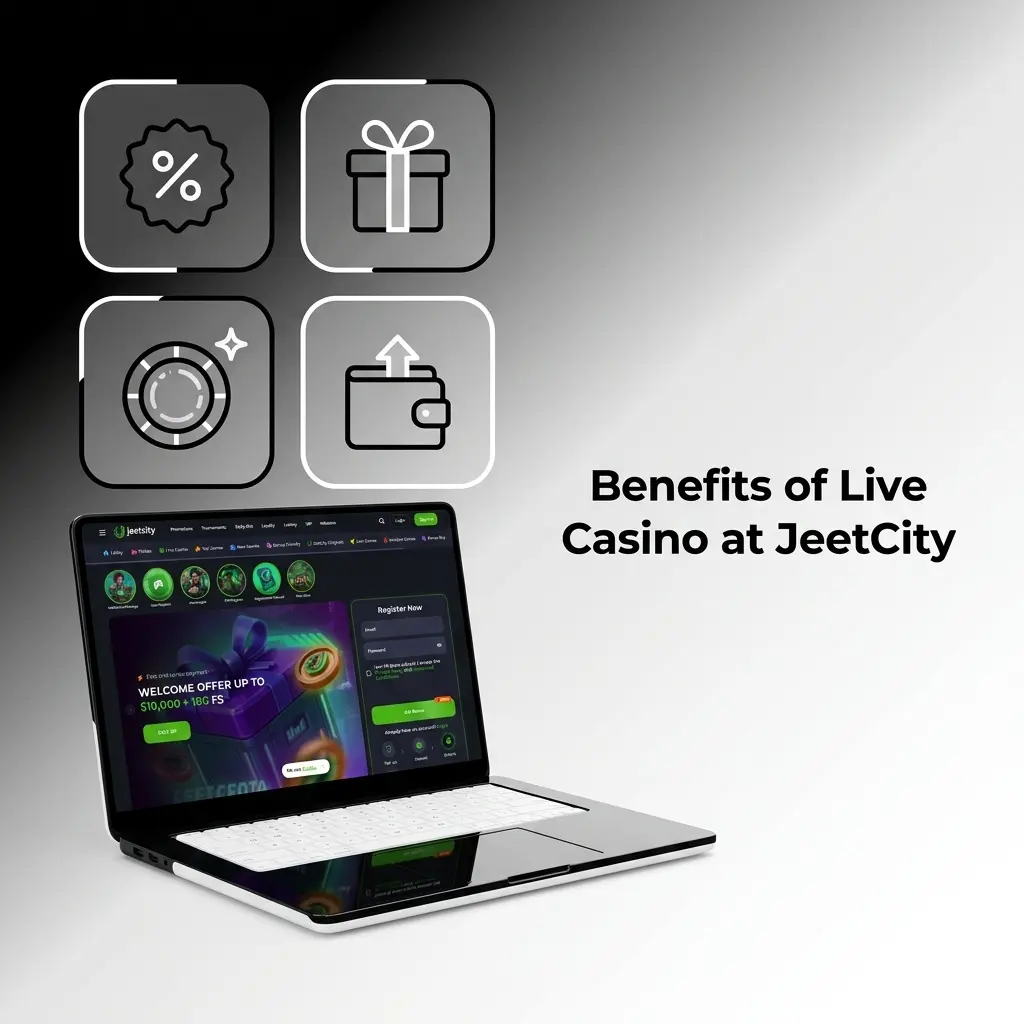Live dealer streaming a casino table at JeetCity