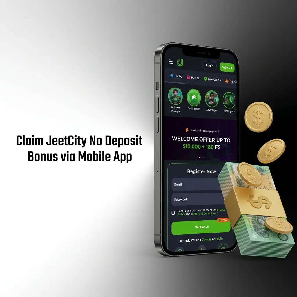 JeetCity mobile app bonus claim screen