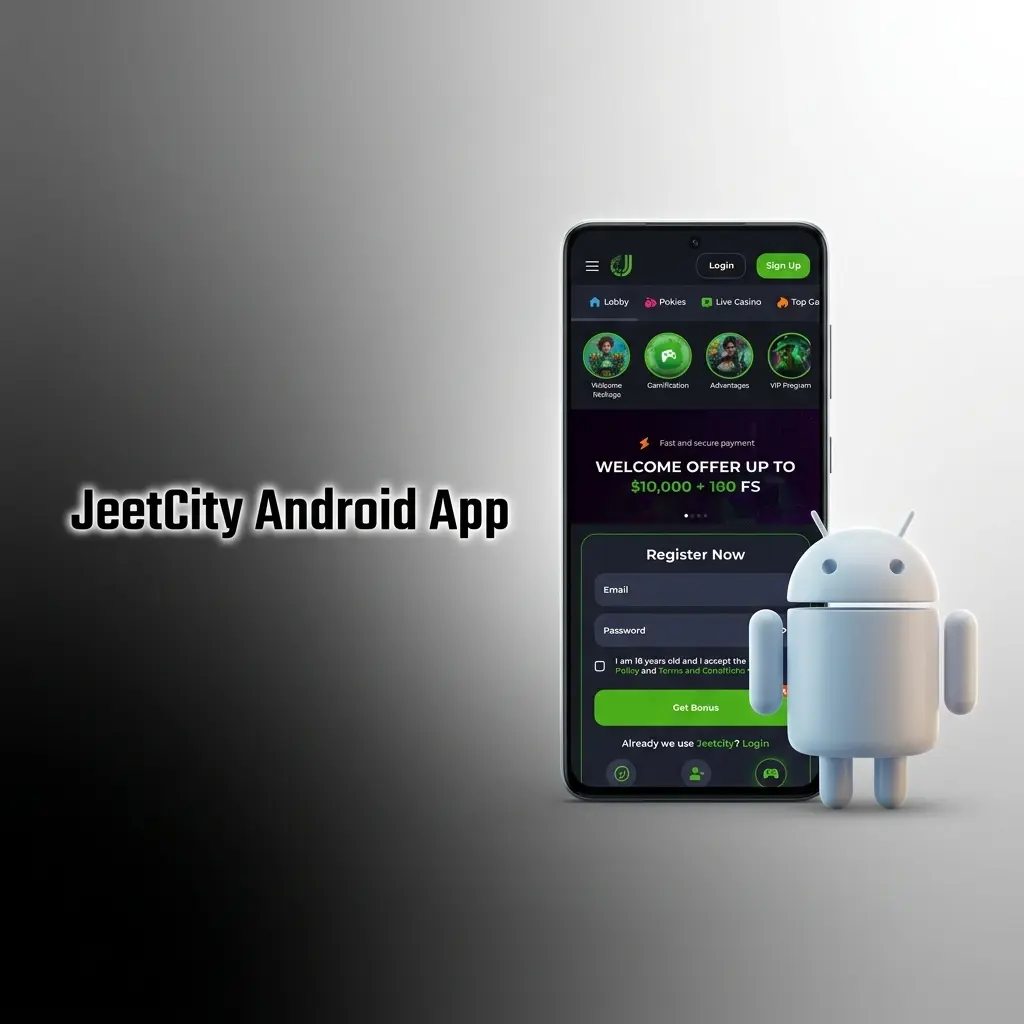 JeetCity Android app on a smartphone