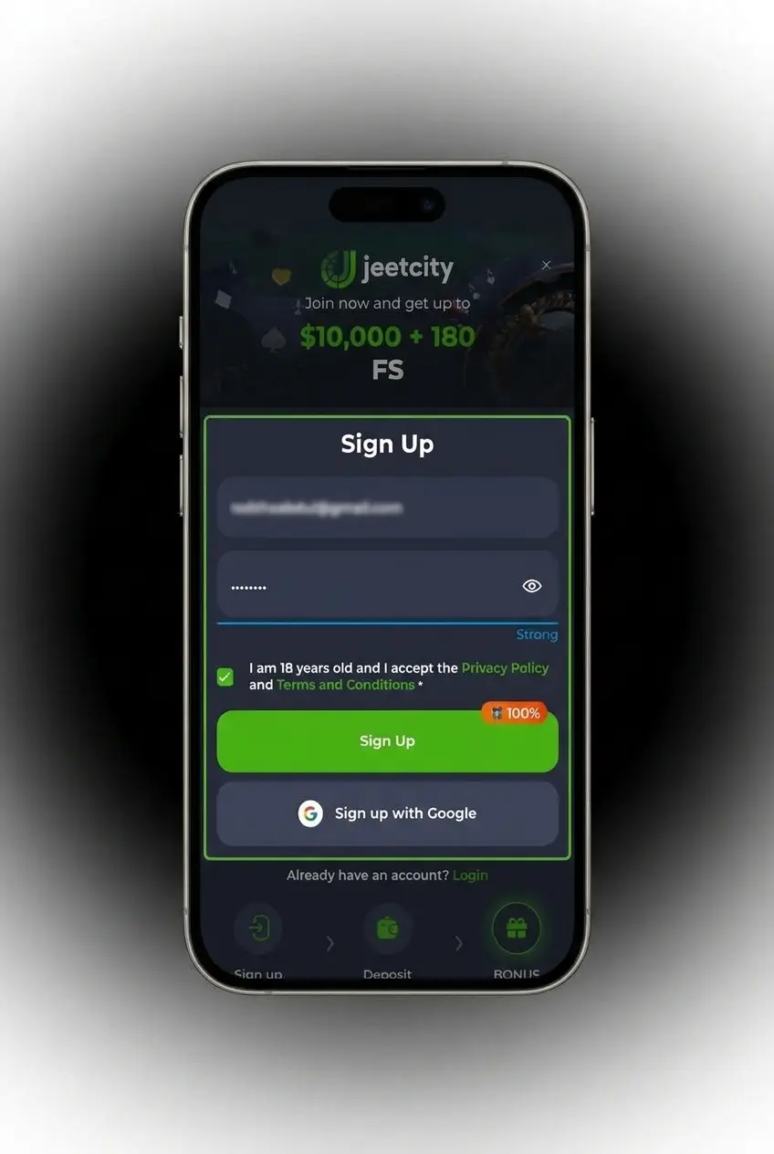 Steps to claim a JeetCity bonus in Australia