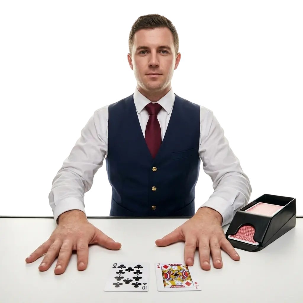 JeetCity live casino dealer at a studio table