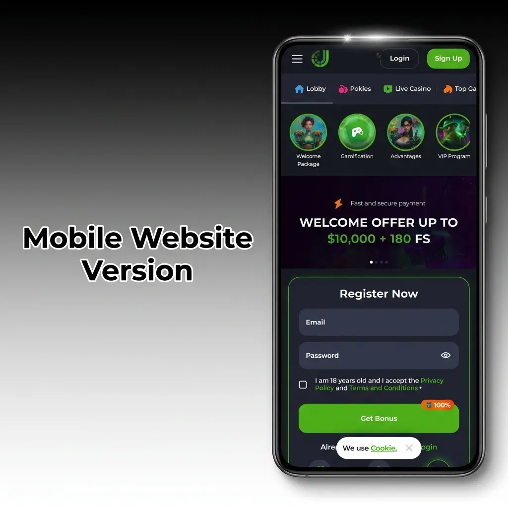 JeetCity mobile website on a smartphone