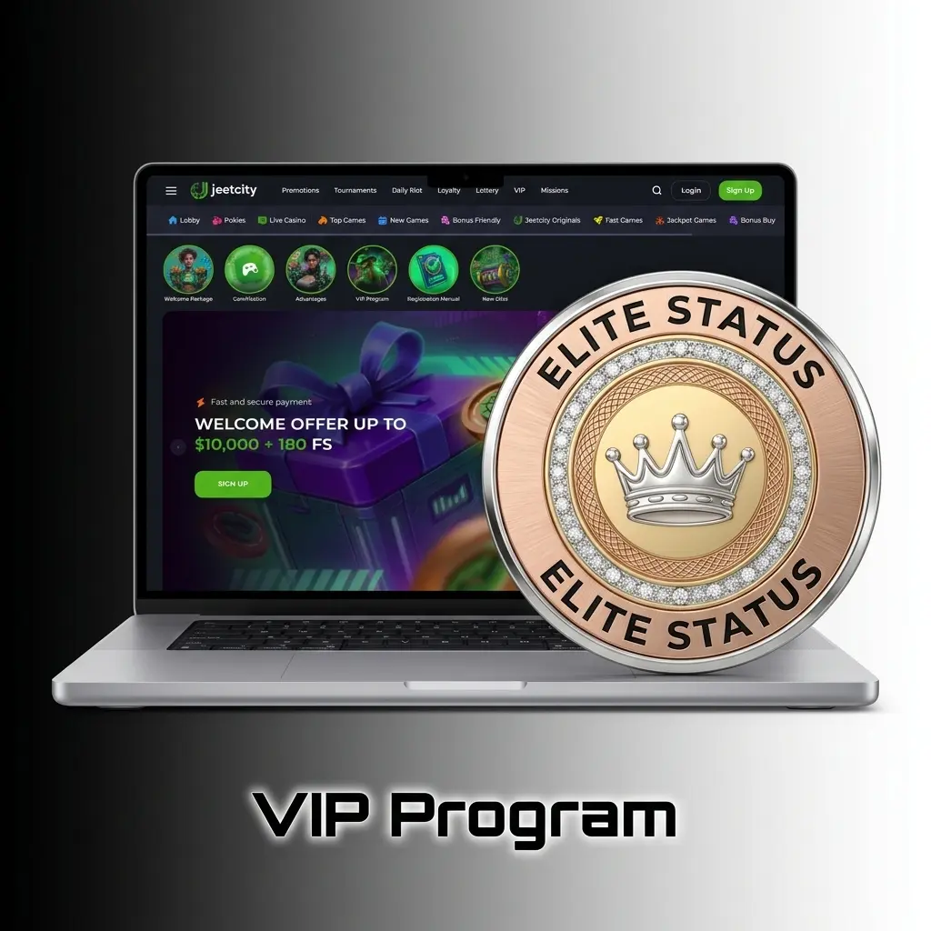 JeetCity VIP program tiers from Bronze to Diamond